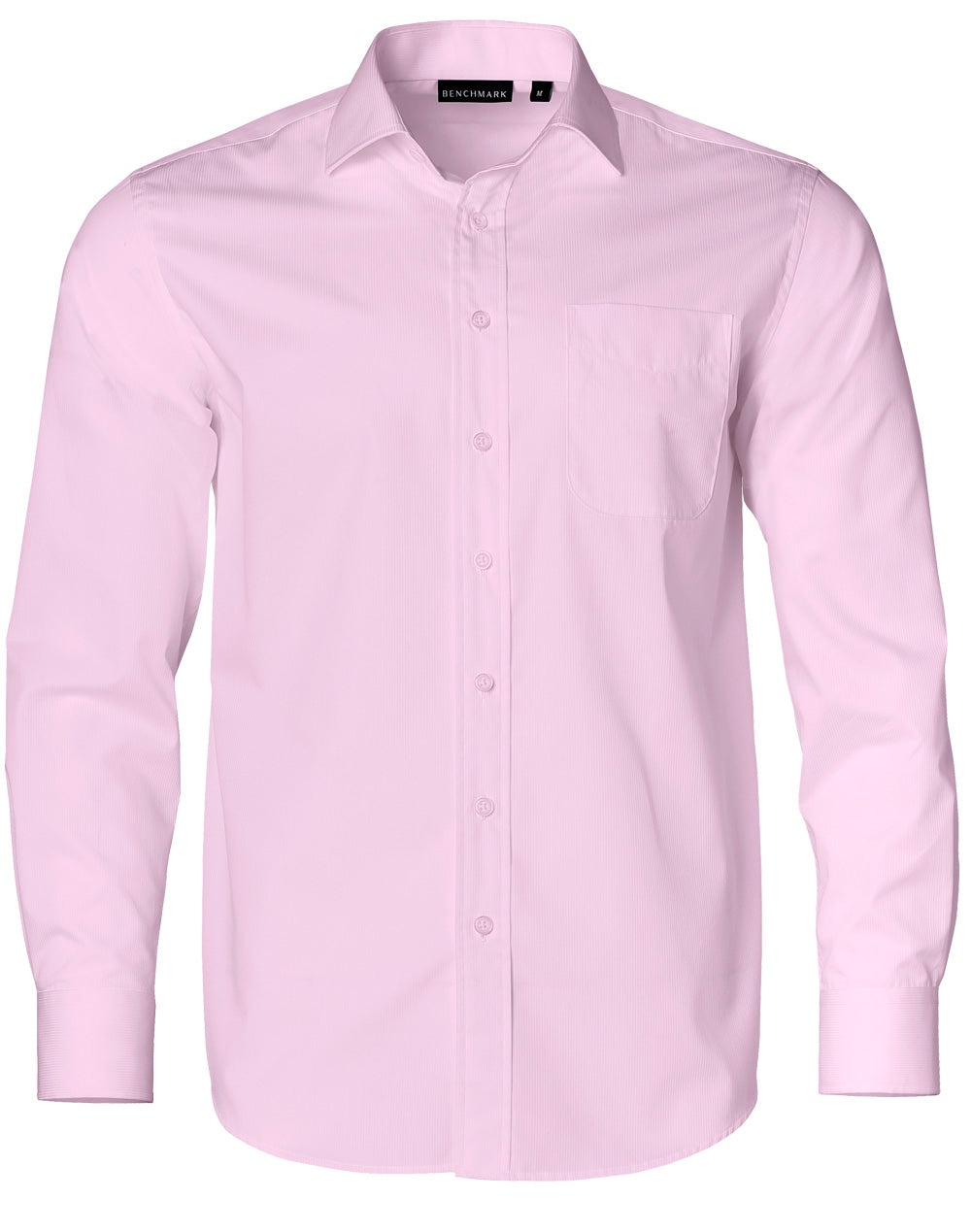 Barkley Mens Taped Seam Long Sleeve Shirt - Soft Pink - Front