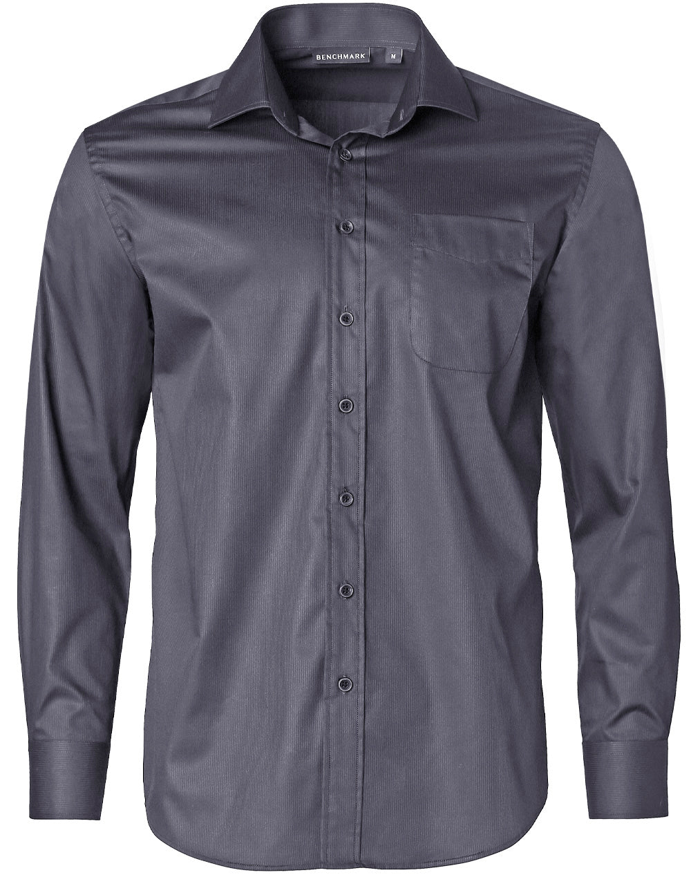 Barkley Mens Taped Seam Long Sleeve Shirt - Storm Grey - Front