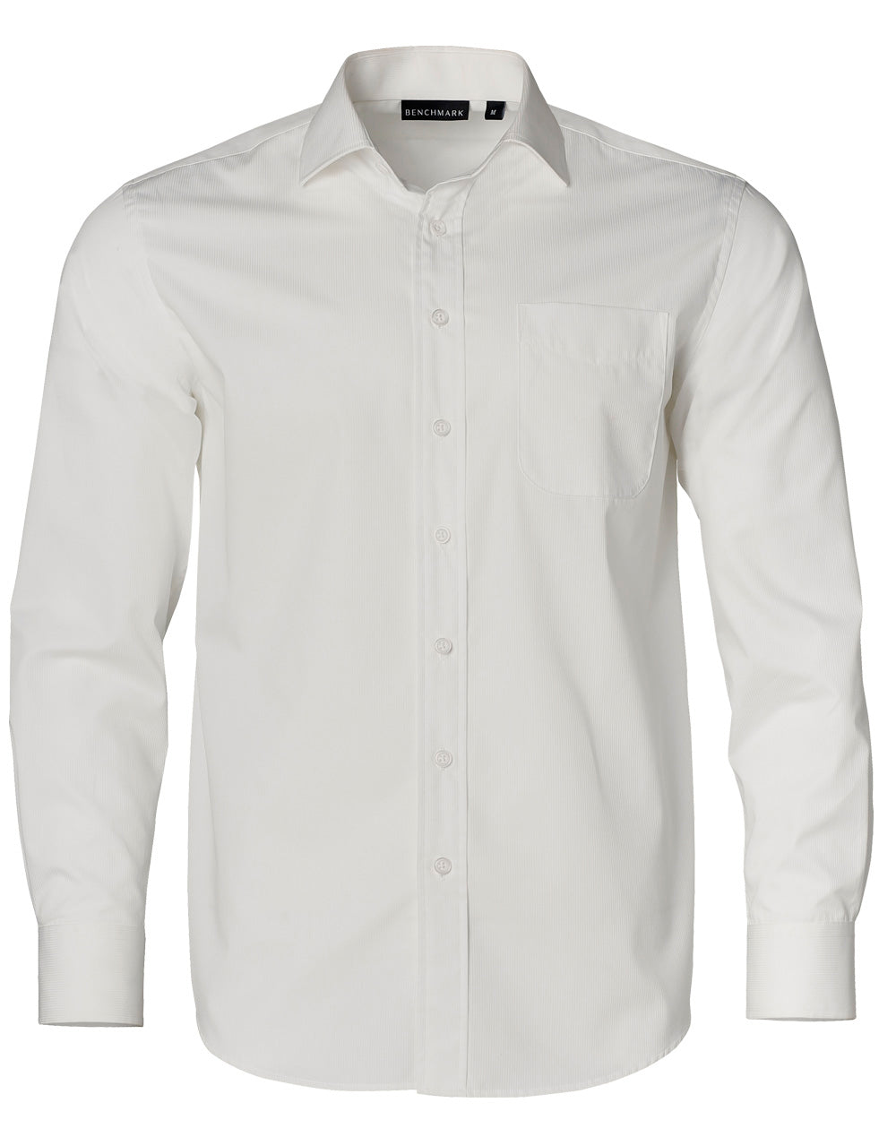 Barkley Mens Taped Seam Long Sleeve Shirt - White - Front