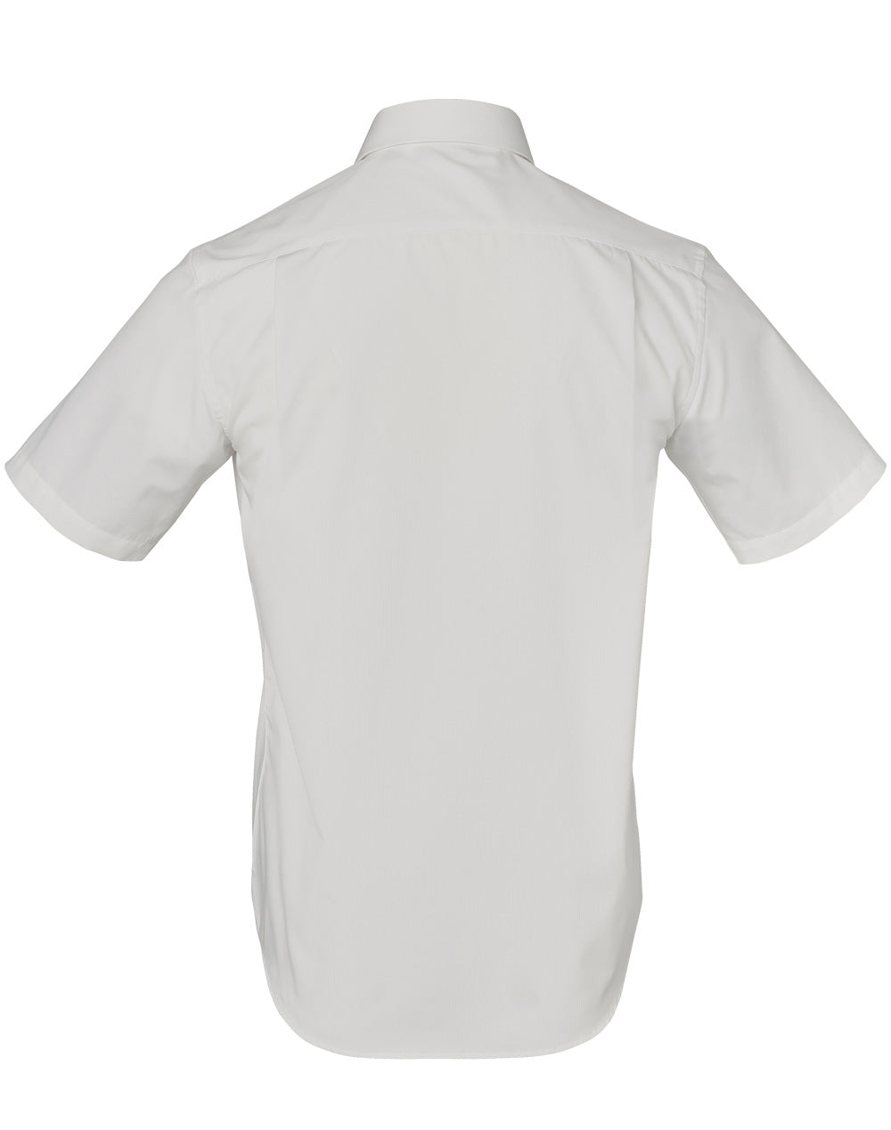 Barkley Mens Taped Seam Short Sleeve Shirt - White - Back