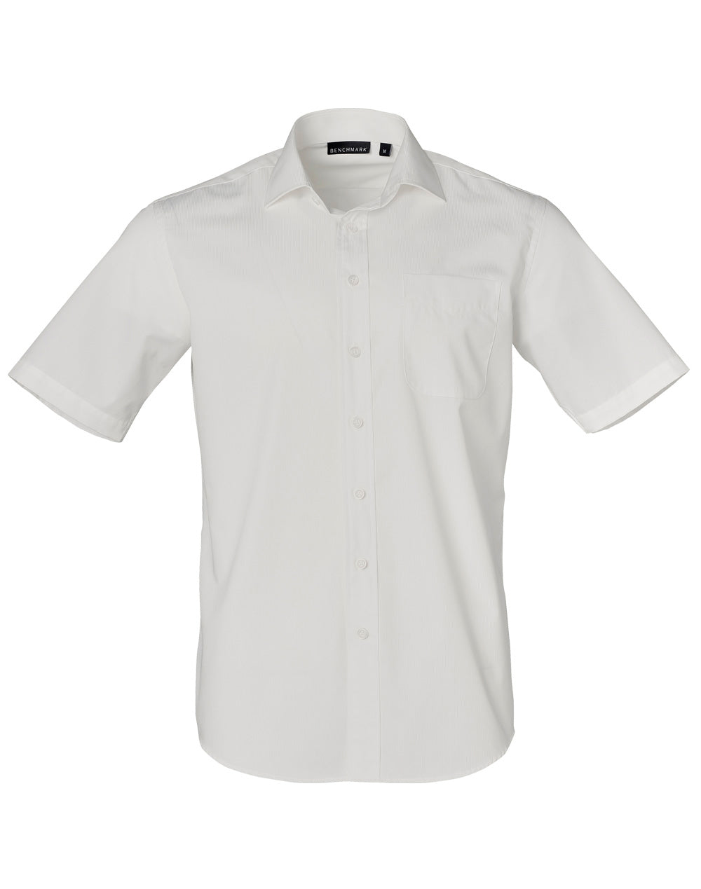 Barkley Mens Taped Seam Short Sleeve Shirt - White - Front