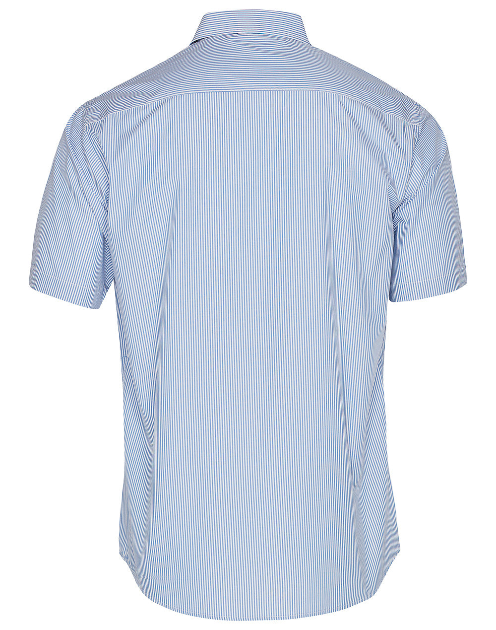 Men's Balance Stripe Short Sleeve Shirt - Blue/White - Back