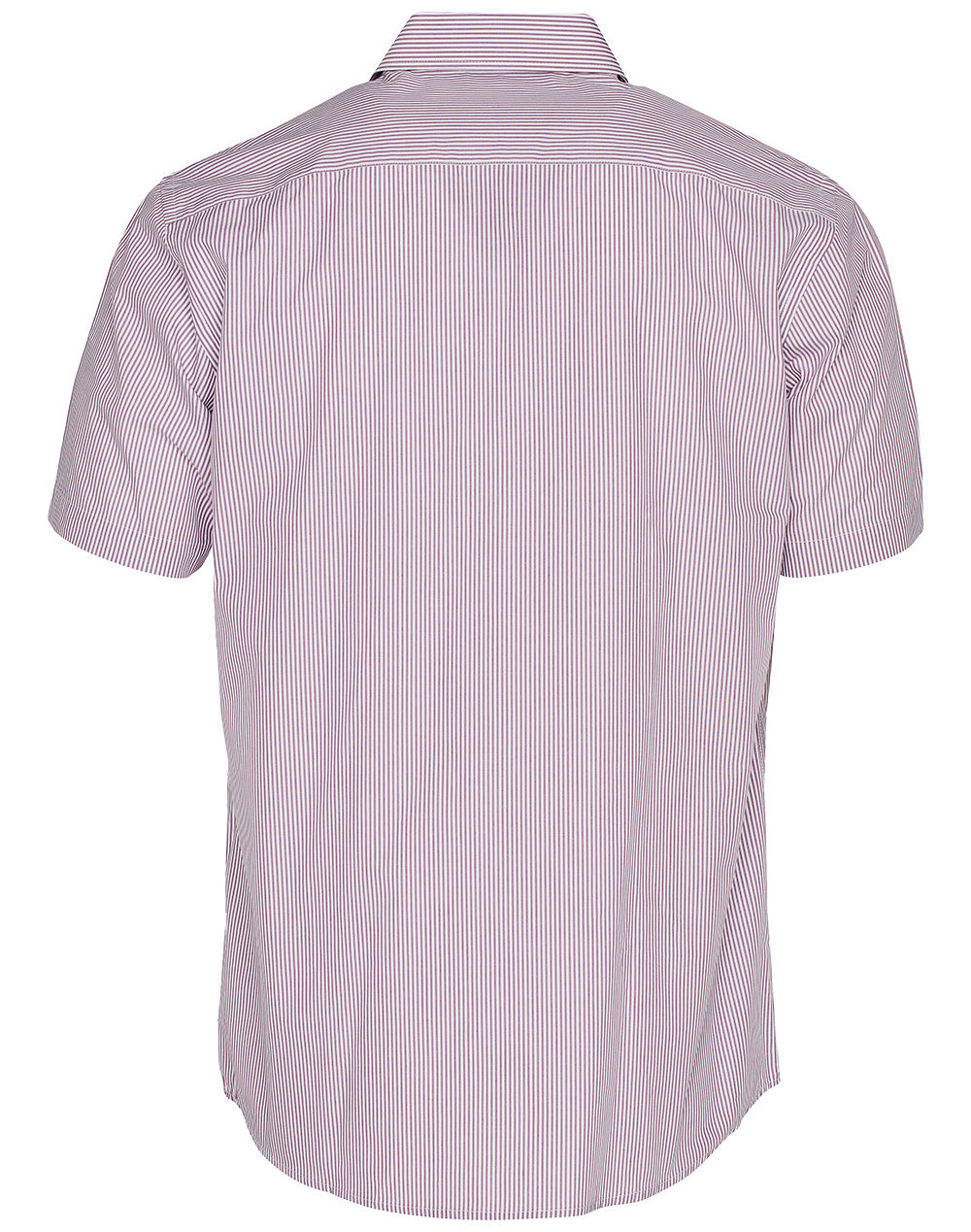 Men's Balance Stripe Short Sleeve Shirt - Violet/White - Back