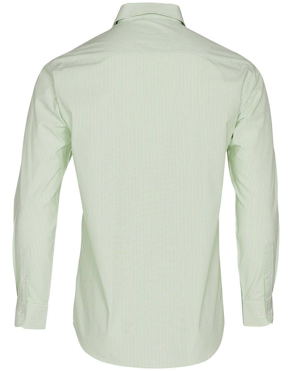 Men's Balance Stripe Long Sleeve Shirt - Mint/White - Back