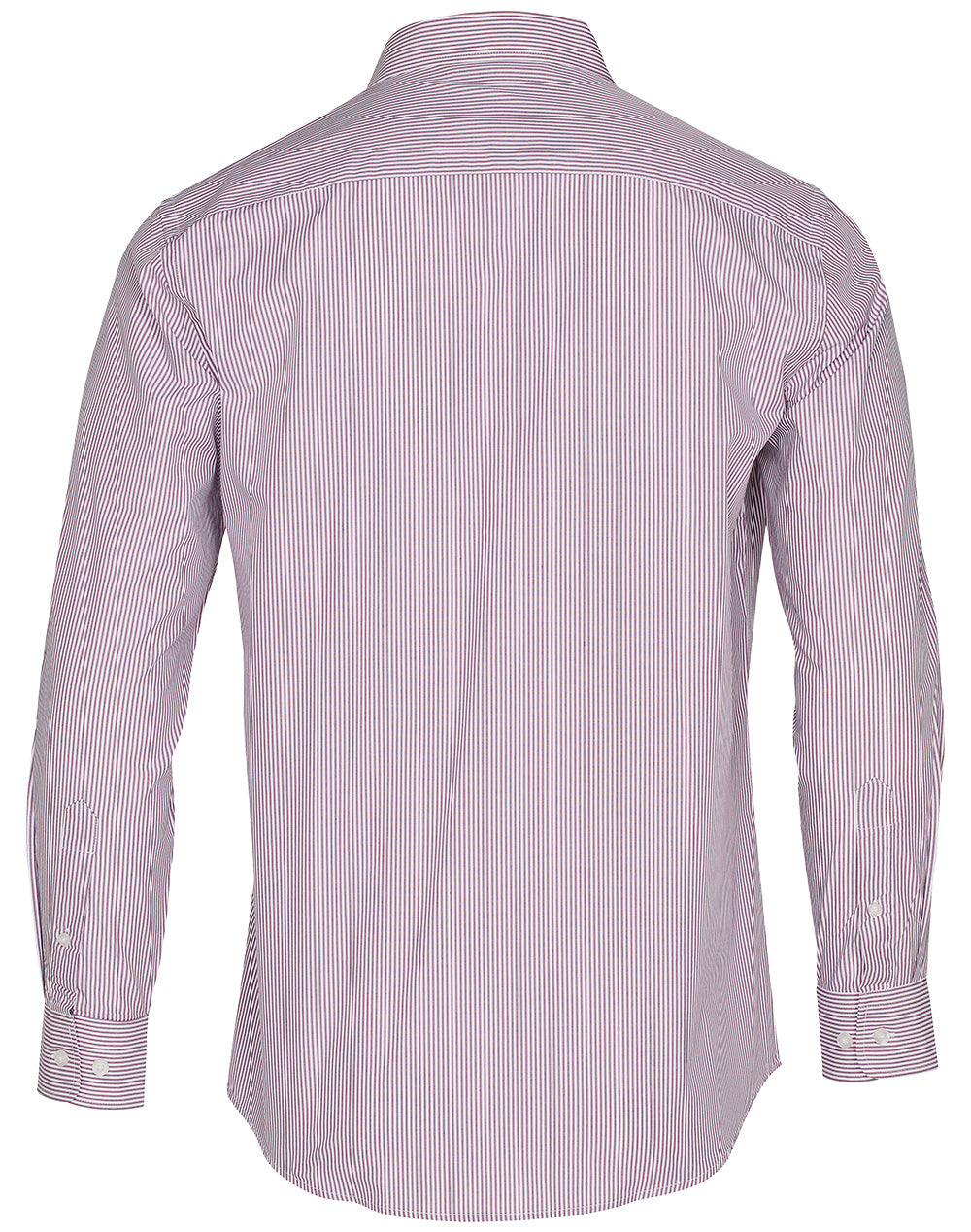 Men's Balance Stripe Long Sleeve Shirt - Violet/White - Back