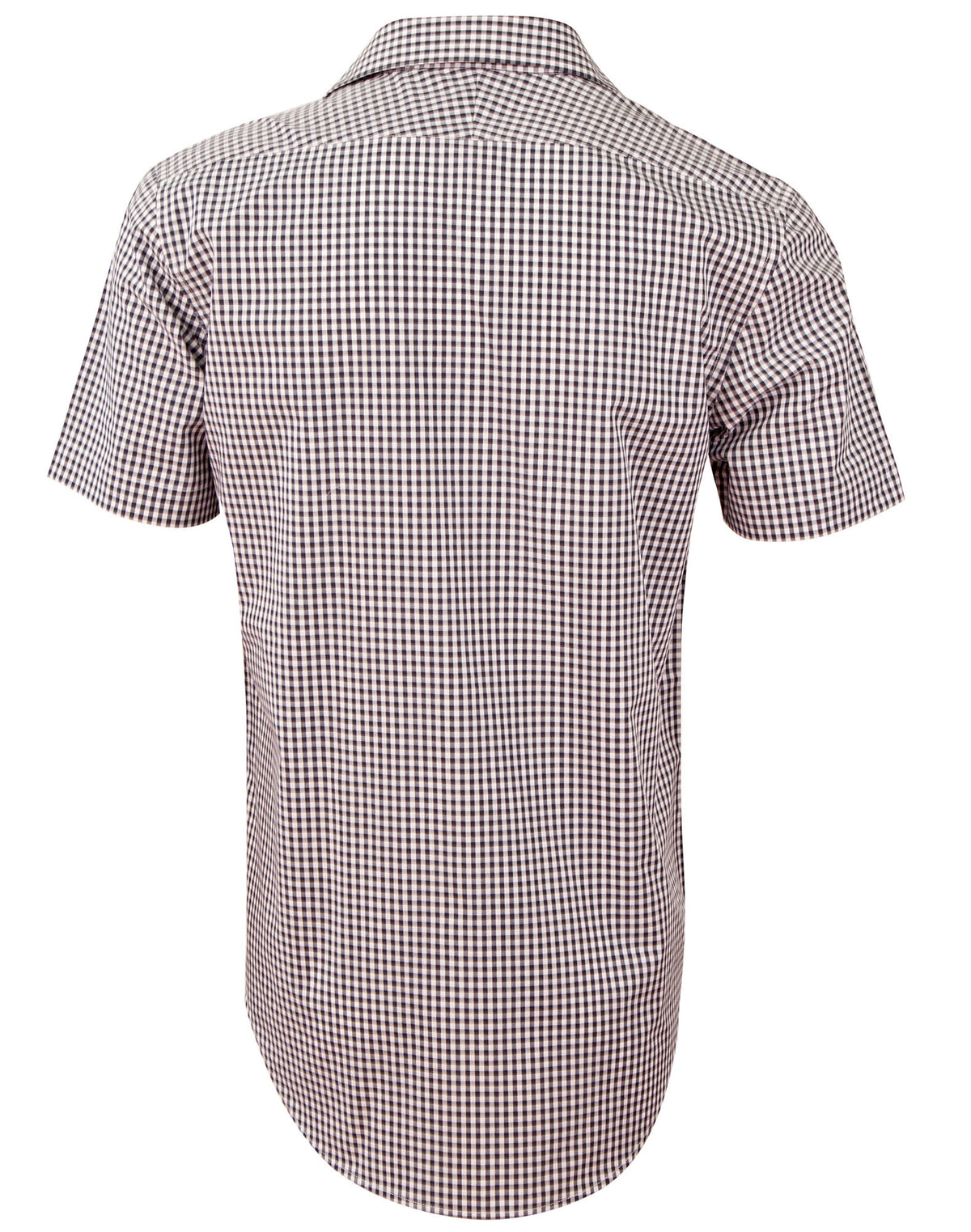 Men’s Gingham Check Short Sleeve Shirt - Back