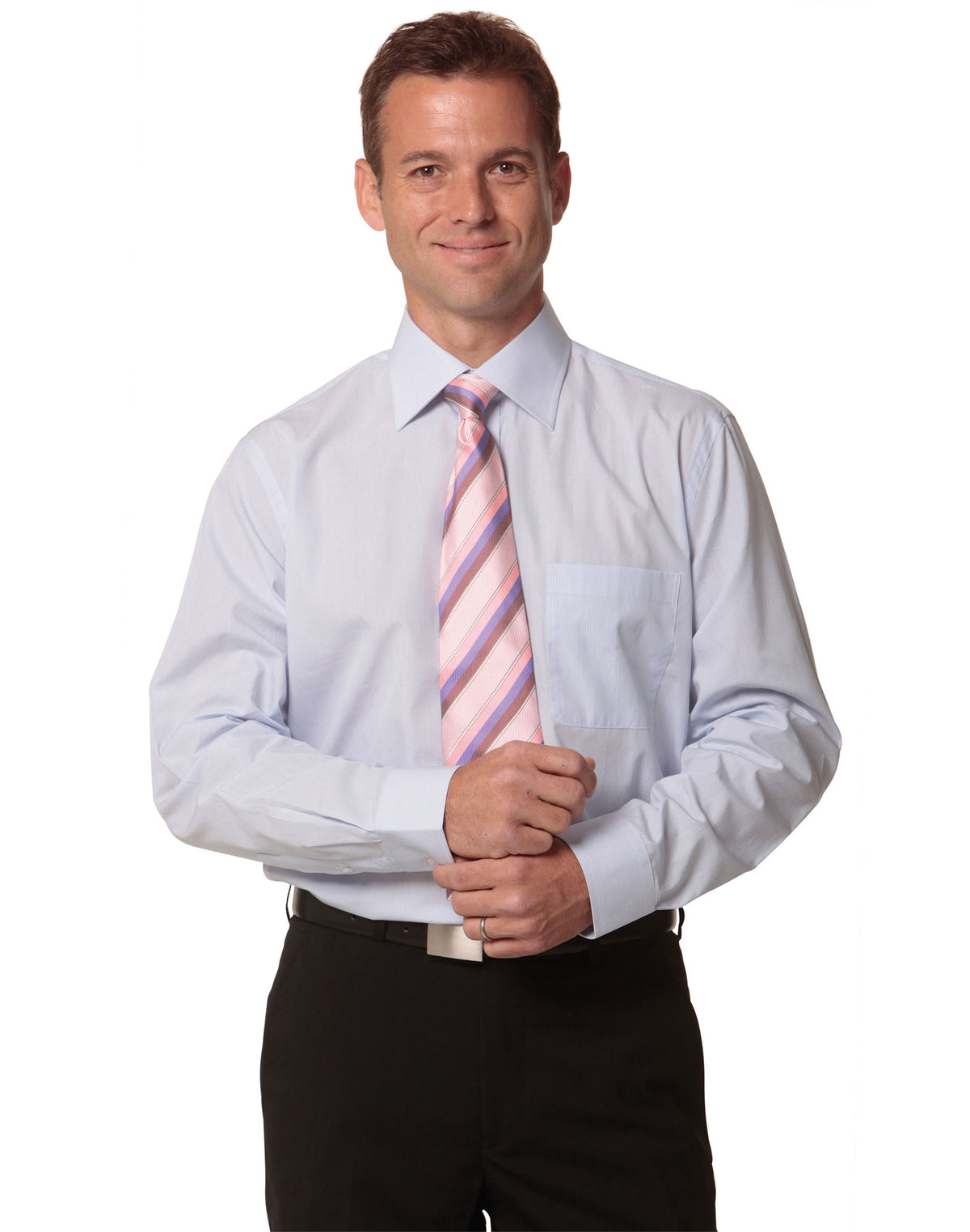 Men's Mini Check Long Sleeve Shirt - view