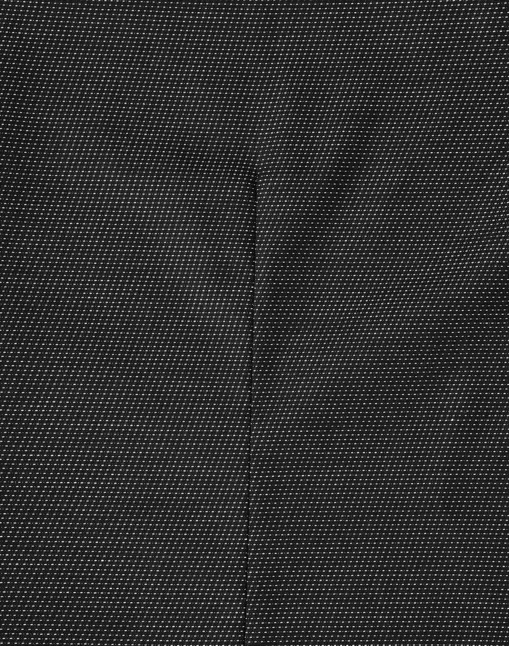 Ascot Mens Long Sleeve Dot Jacquard Stretch Shirt - Black - Fabric