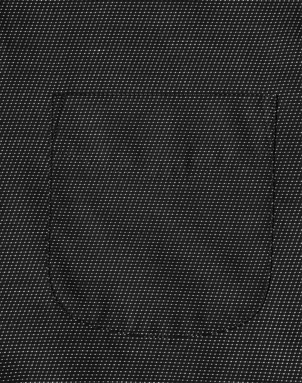 Ascot Mens Long Sleeve Dot Jacquard Stretch Shirt - Black - View
