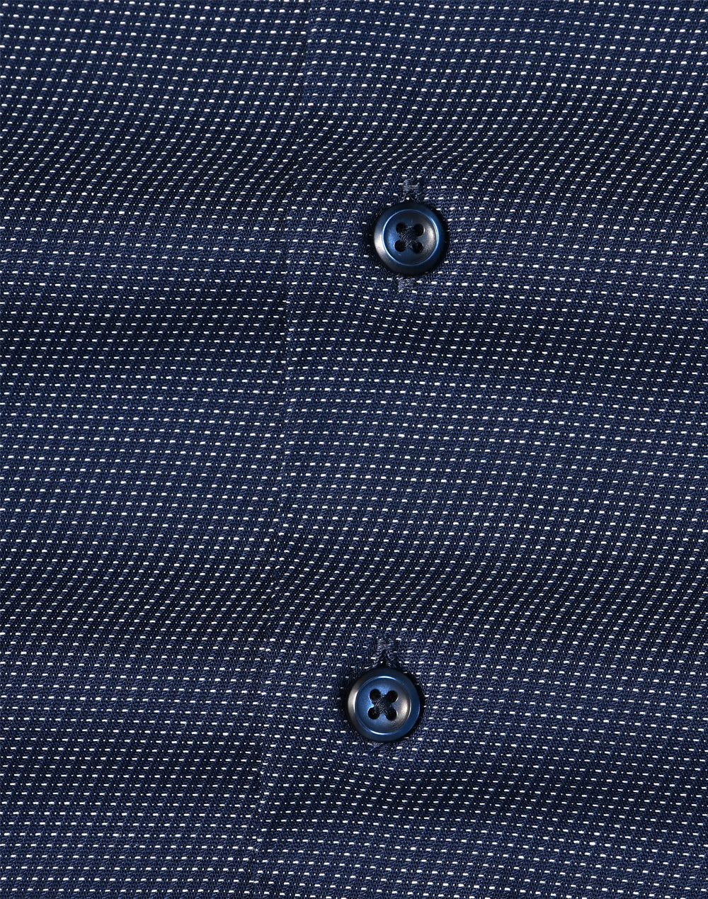 Ascot Mens Long Sleeve Dot Jacquard Stretch Shirt - Navy - View