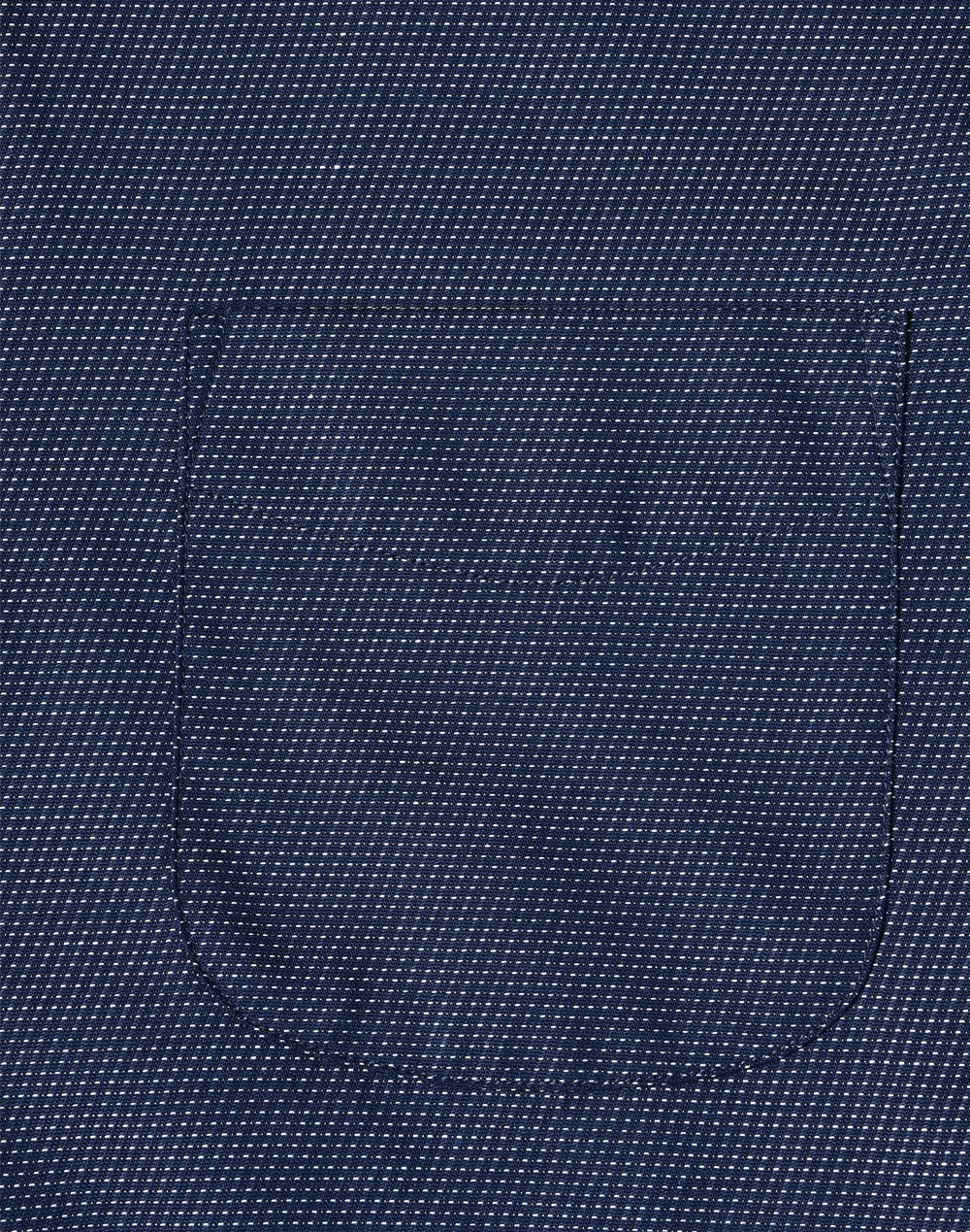Ascot Mens Long Sleeve Dot Jacquard Stretch Shirt - Navy - View