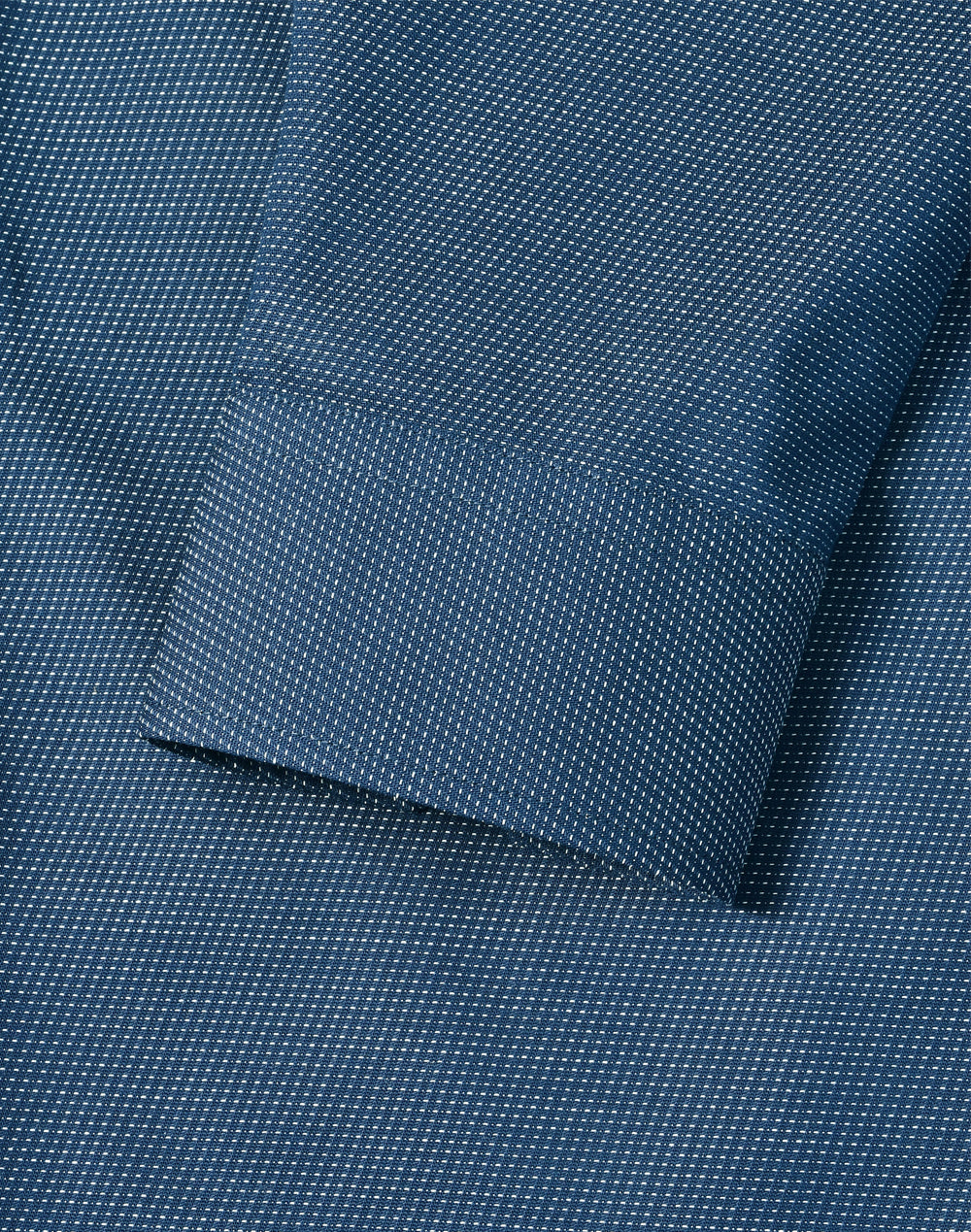 Ascot Mens Long Sleeve Dot Jacquard Stretch Shirt - Ocean Blue - View