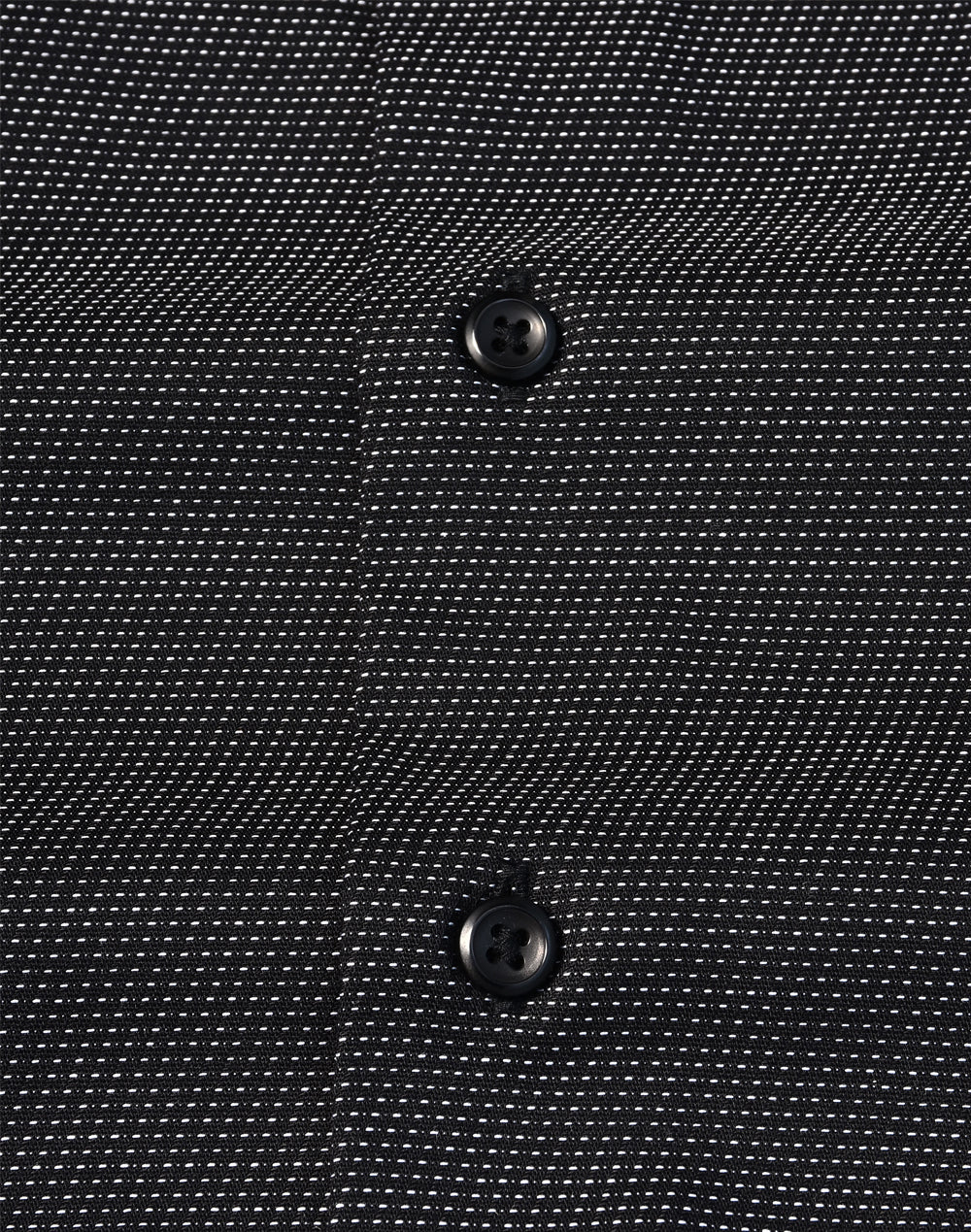 Ascot Mens Short Sleeve Dot Jacquard Stretch Shirt - Black - View
