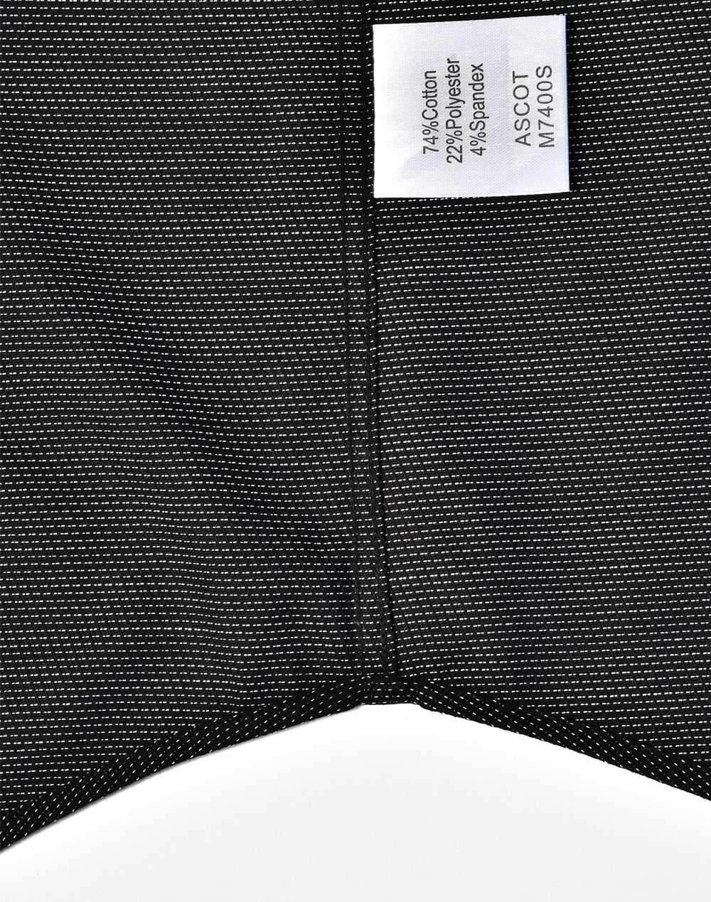 Ascot Mens Short Sleeve Dot Jacquard Stretch Shirt - Black - View