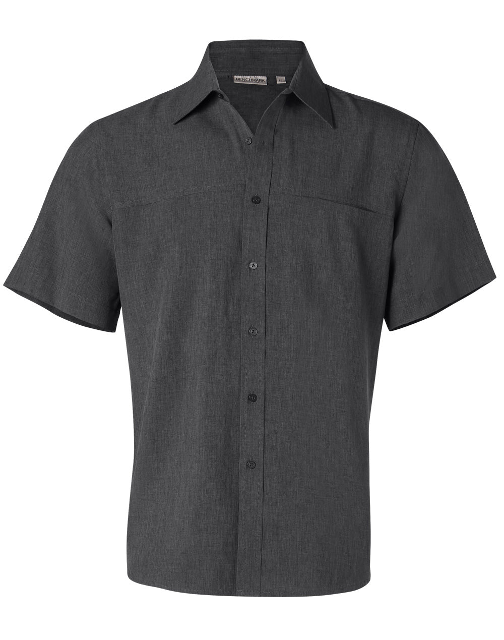 Men's CoolDry Short Sleeve Shirt - Charcoal - Front
