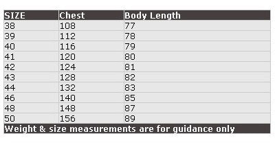 Men's CoolDry Short Sleeve Shirt - Size guide
