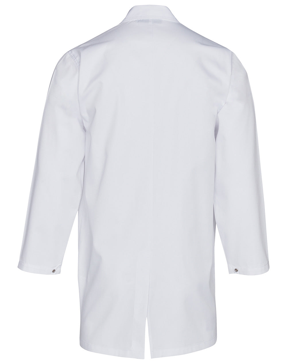 Unisex Long Sleeve Lab Coat - White - Back