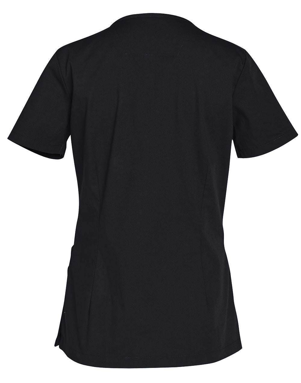 Ladies Scrub Top - Black - Back