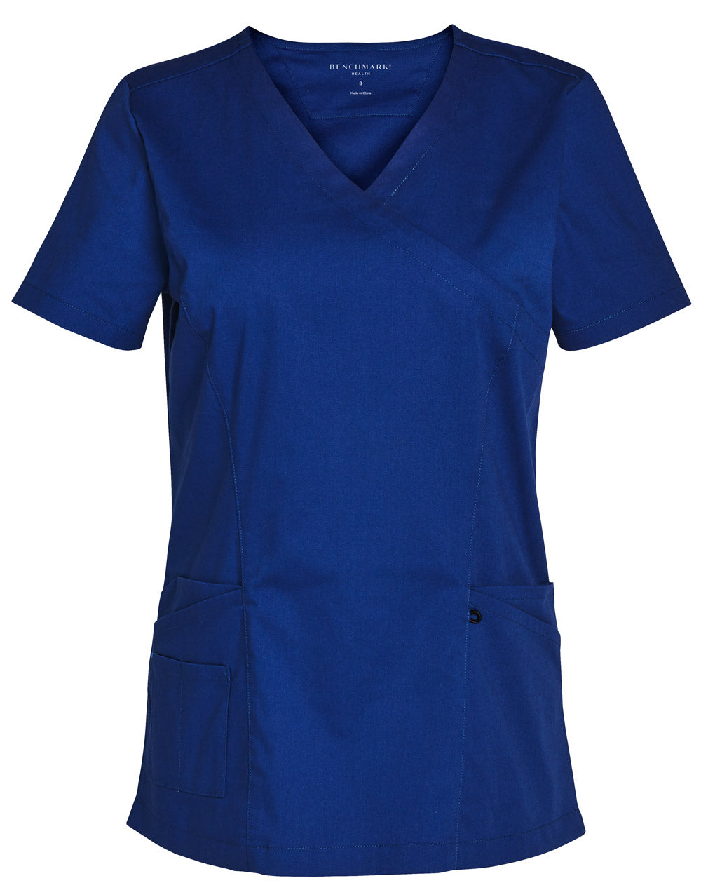 Ladies Scrub Top - Royal - Front