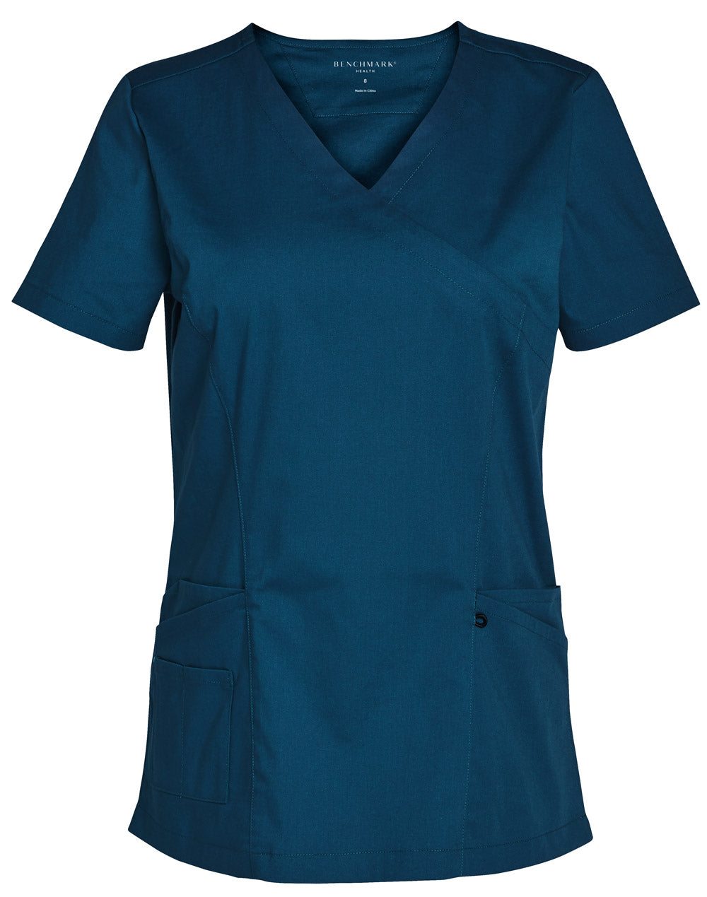 Ladies Scrub Top - Teal - Front