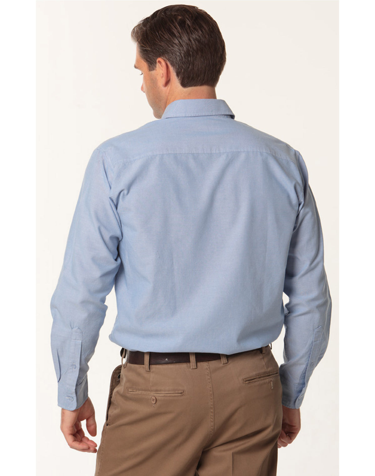 Men's Washed Oxford Long Sleeve Shirt - Back