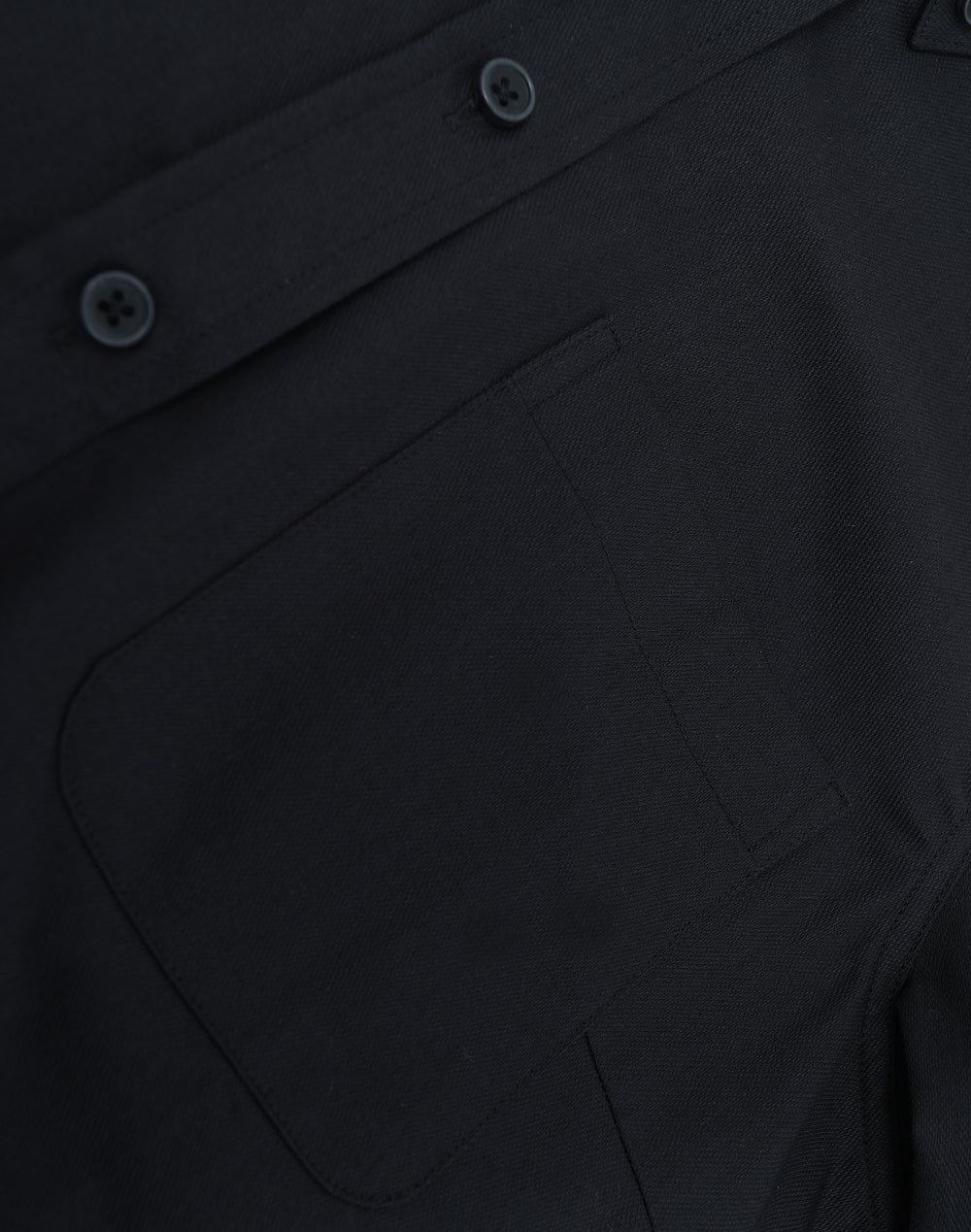 Womens Smart Casual Cotton Blend L/S Shirt - Black - View