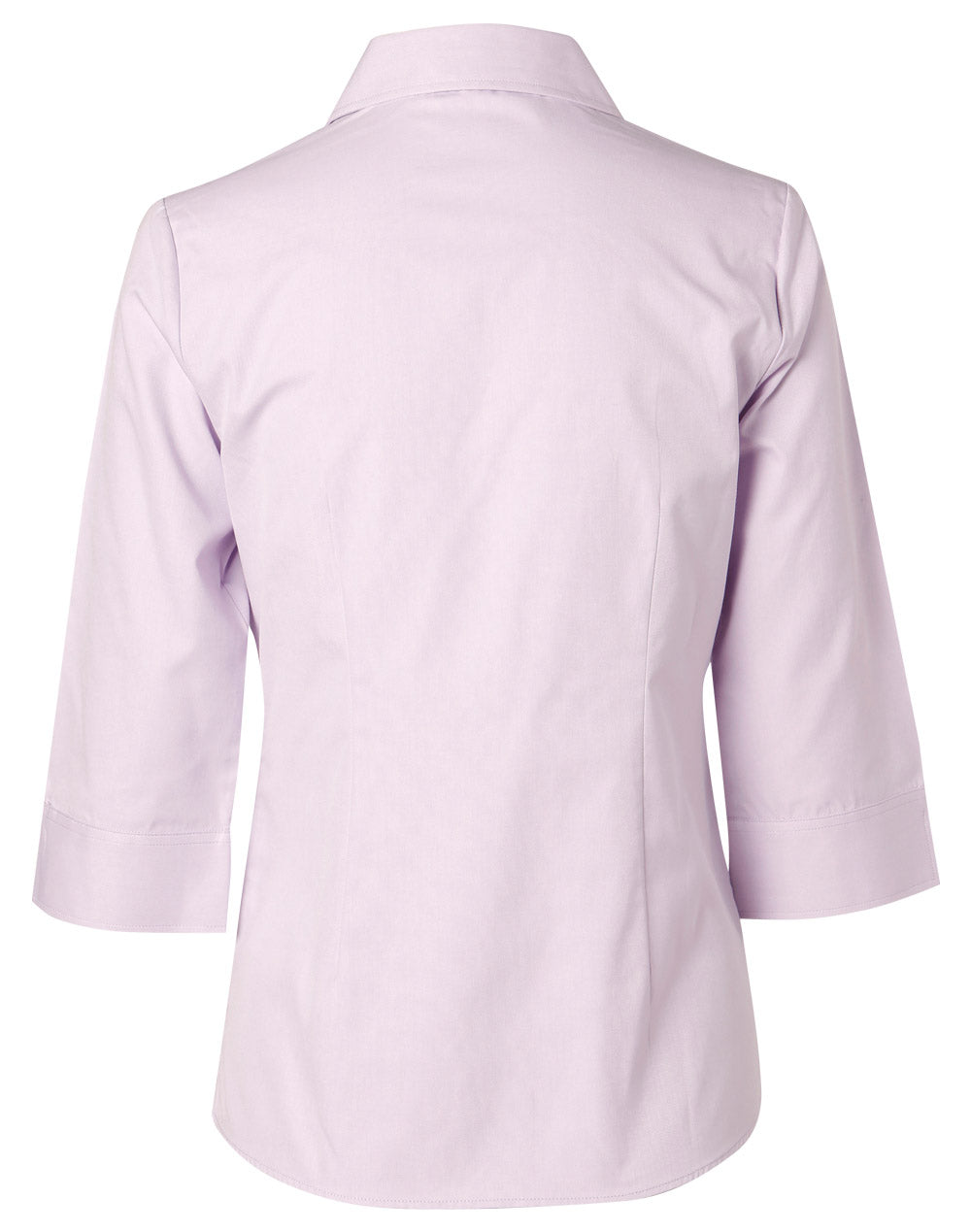 Women's CVC Oxford 3/4 Sleeve Shirt - Lilac - Back