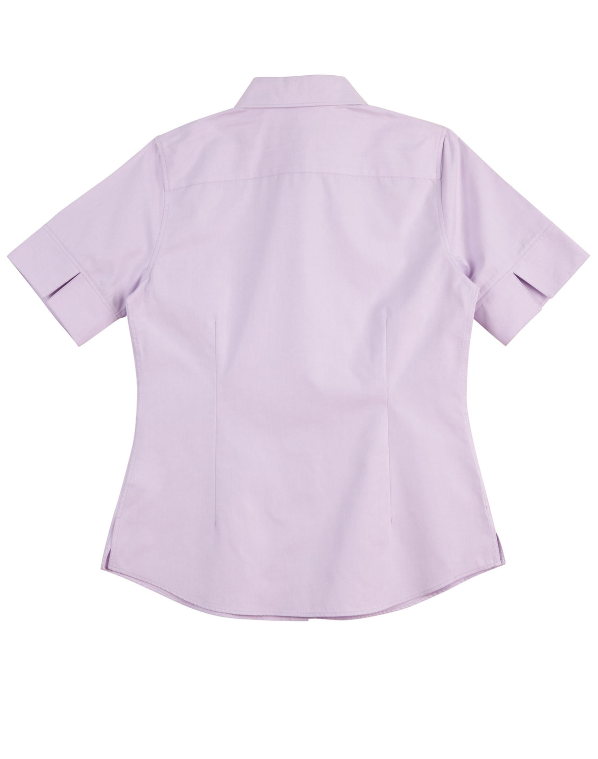 Women's CVC Oxford Short Sleeve Shirt - Lilac - Back