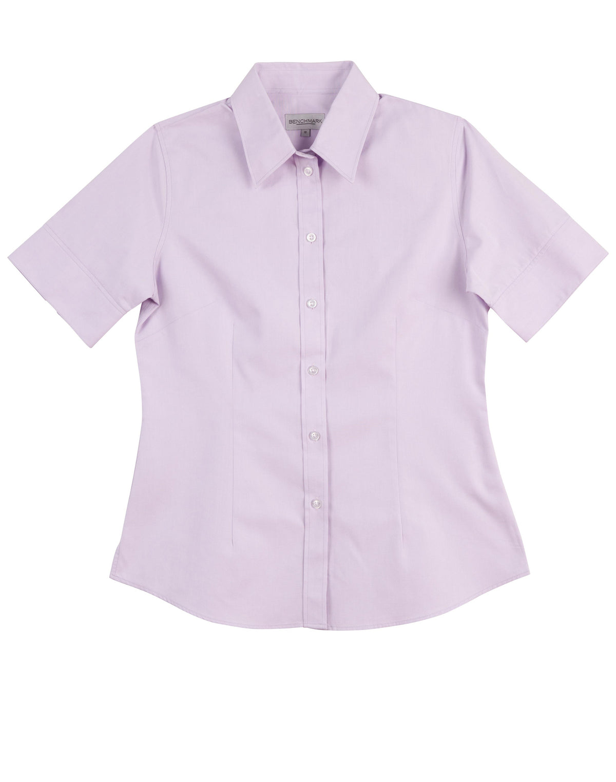 Women's CVC Oxford Short Sleeve Shirt - Lilac - Front