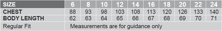 Women's Self Stripe Long Sleeve Shirt [Clearance] - Size guide