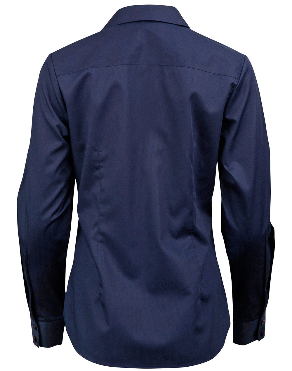 Barkley Ladies Taped Seam Long Sleeve Shirt - Navy - Back
