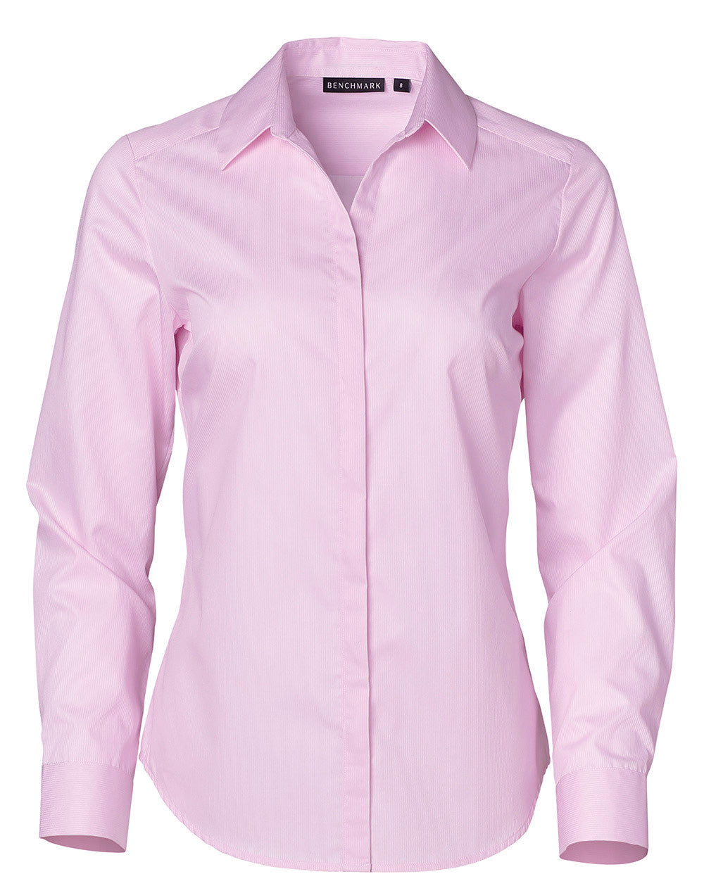 Barkley Ladies Taped Seam Long Sleeve Shirt - Soft Pink - Front