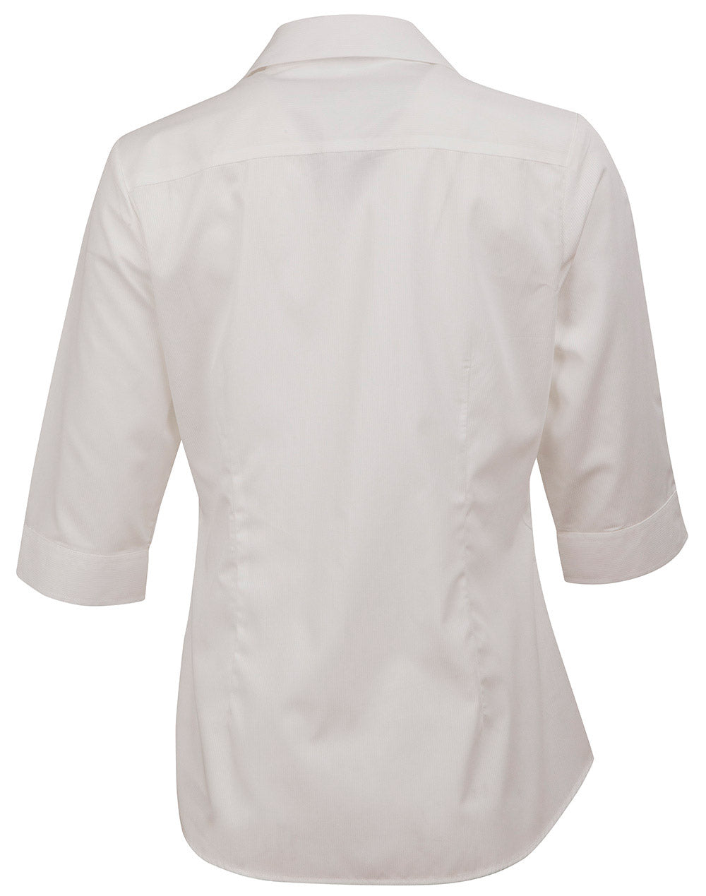 Barkley Ladies Taped Seam 3/4 Sleeve Shirt - White - Back