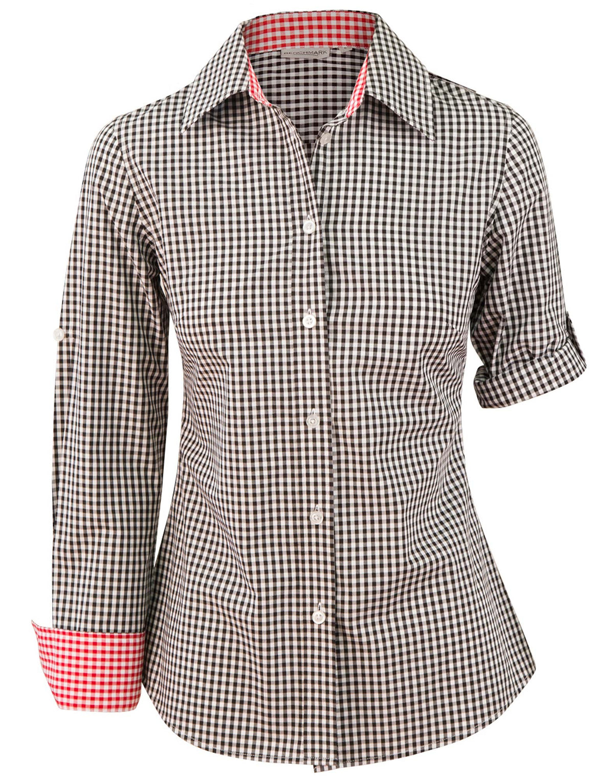 Ladies’ Gingham Check Long Sleeve Shirt - view