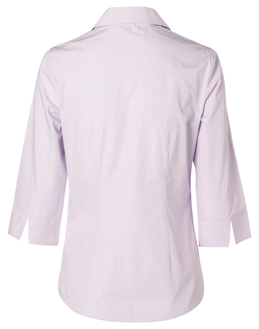 Women's Mini Check 3/4 Shirt - Lilac - Back