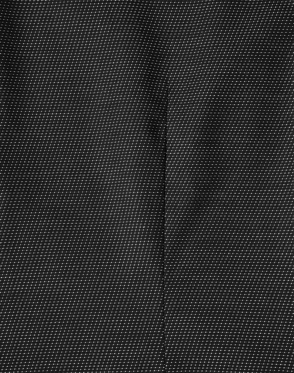 Ascot Ladies Long Sleeve Dot Jacquard Stretch Shirt - Black - Fabric