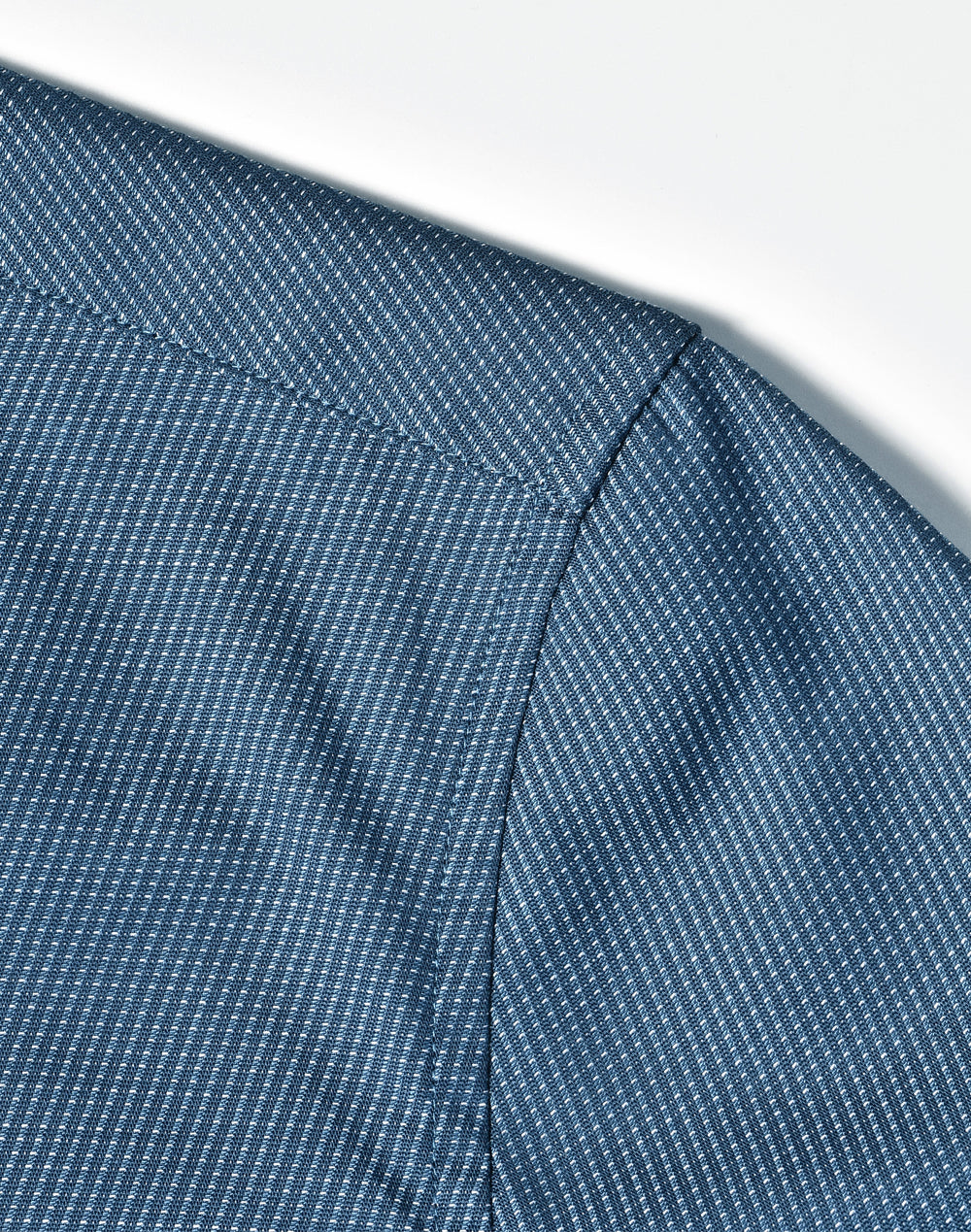 Ascot Ladies 3/4 Sleeve Dot Jacquard Stretch Shirt - Ocean Blue - View