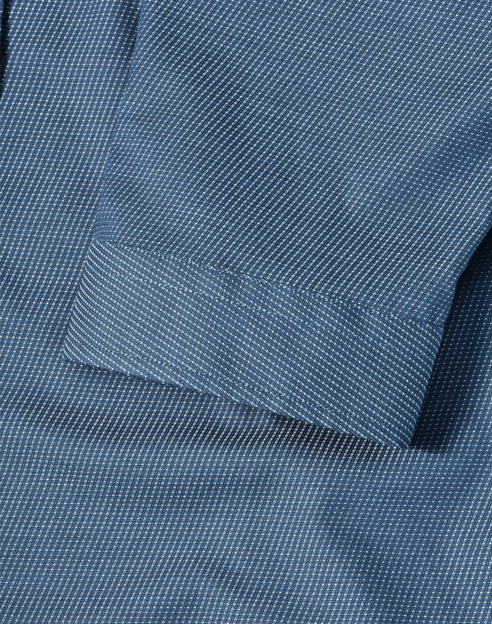 Ascot Ladies 3/4 Sleeve Dot Jacquard Stretch Shirt - Ocean Blue - View