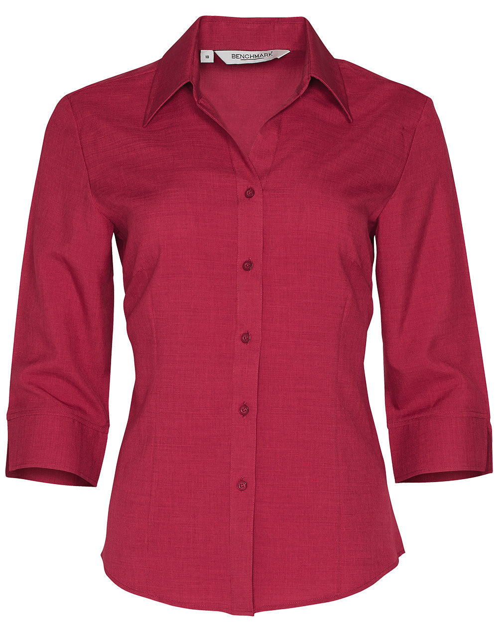 Women's CoolDry 3/4 Sleeve Shirt - Red - Front