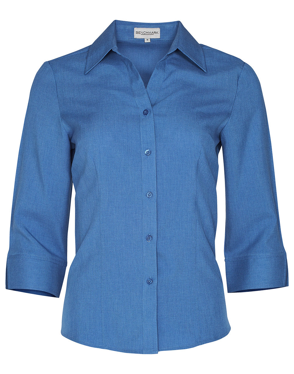 Women's CoolDry 3/4 Sleeve Shirt - Royal - Front