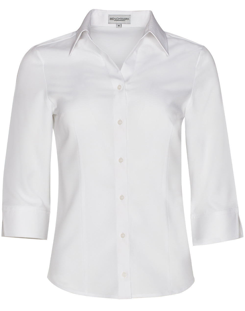 Women's CoolDry 3/4 Sleeve Shirt - White - Front