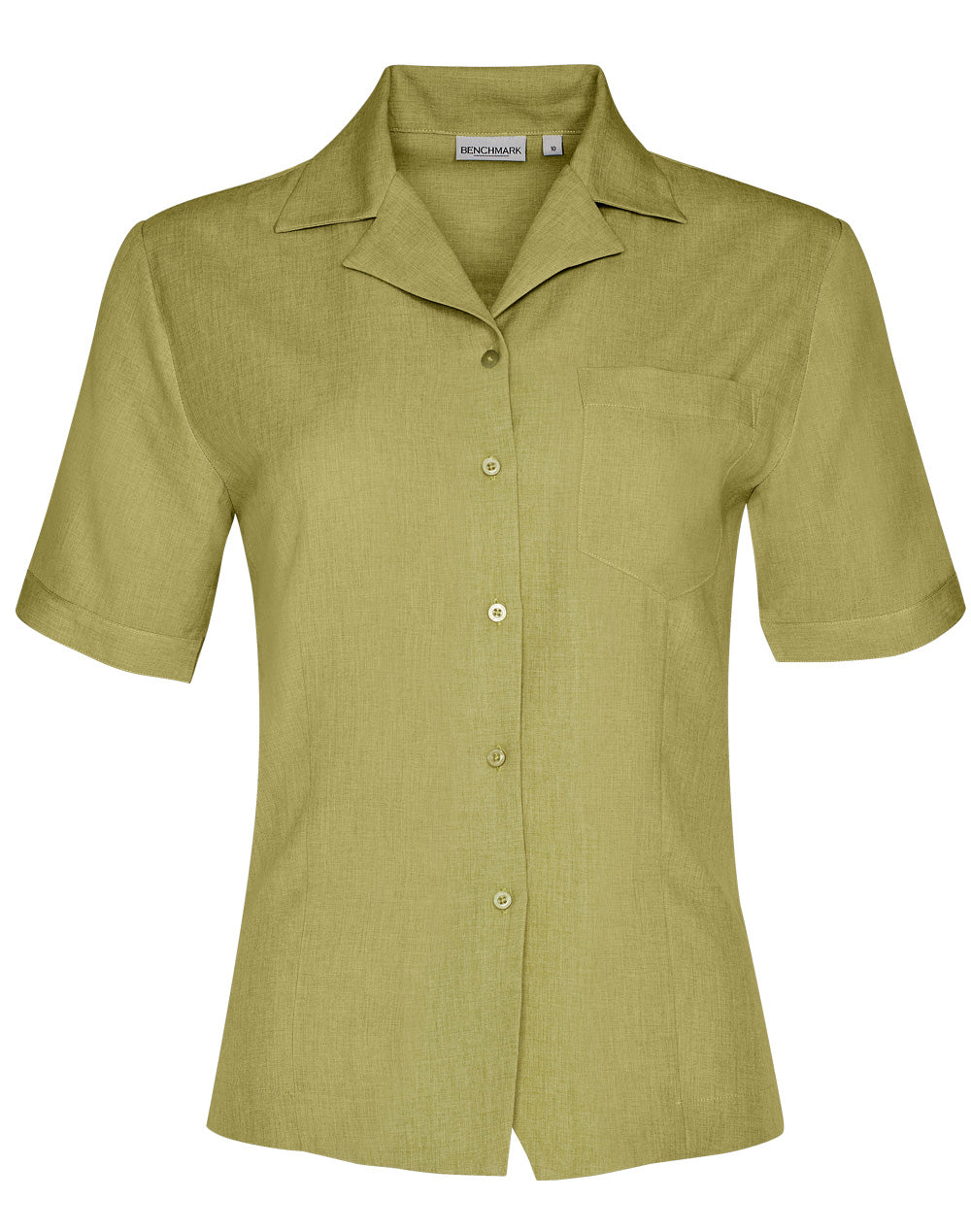 Women's CoolDry Short Sleeve Overblouse - Avocado - Front