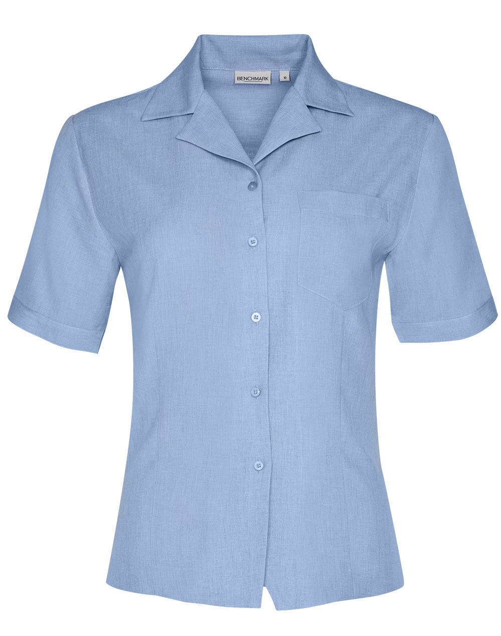 Women's CoolDry Short Sleeve Overblouse - Blue - Front