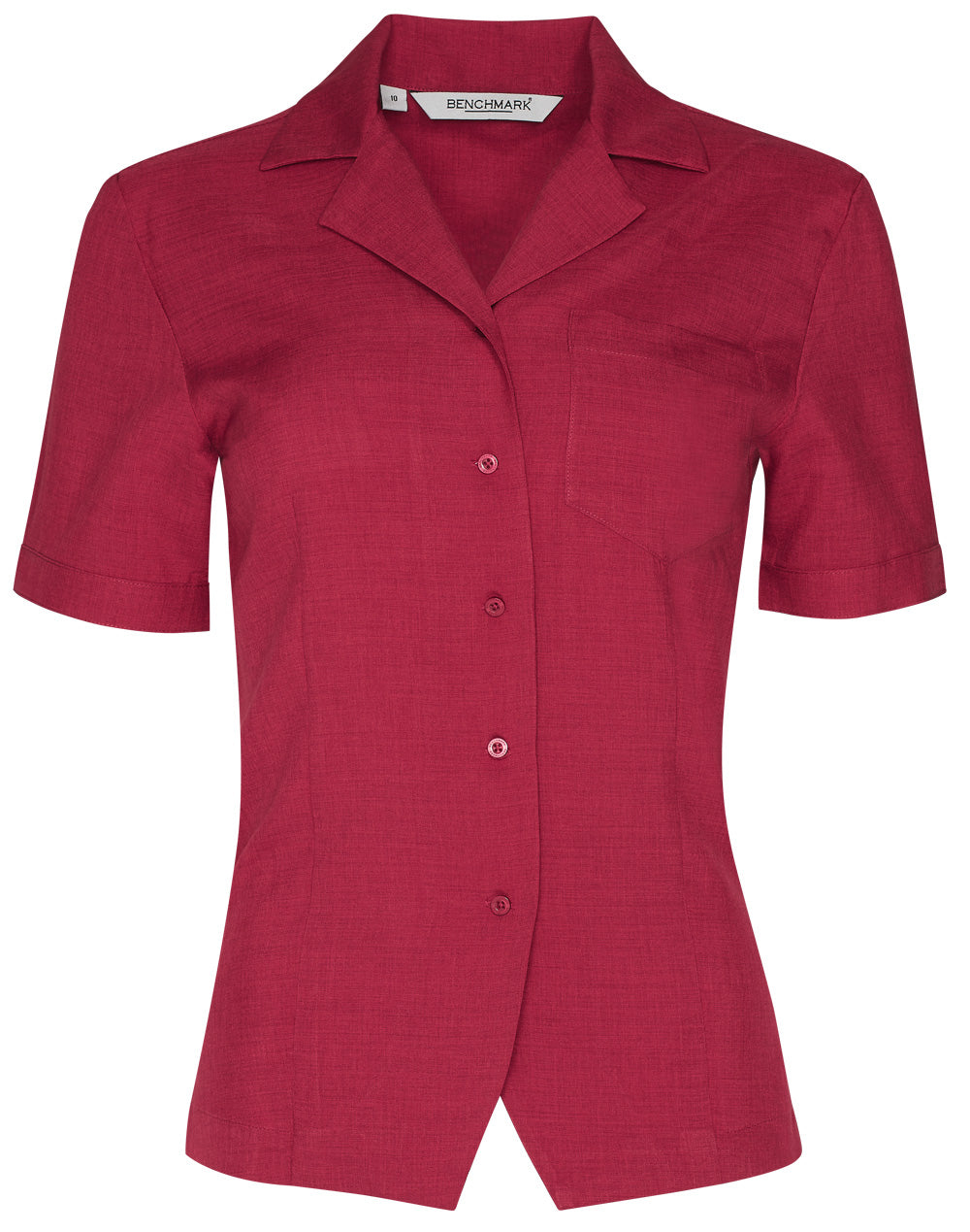 Women's CoolDry Short Sleeve Overblouse - Red - Front