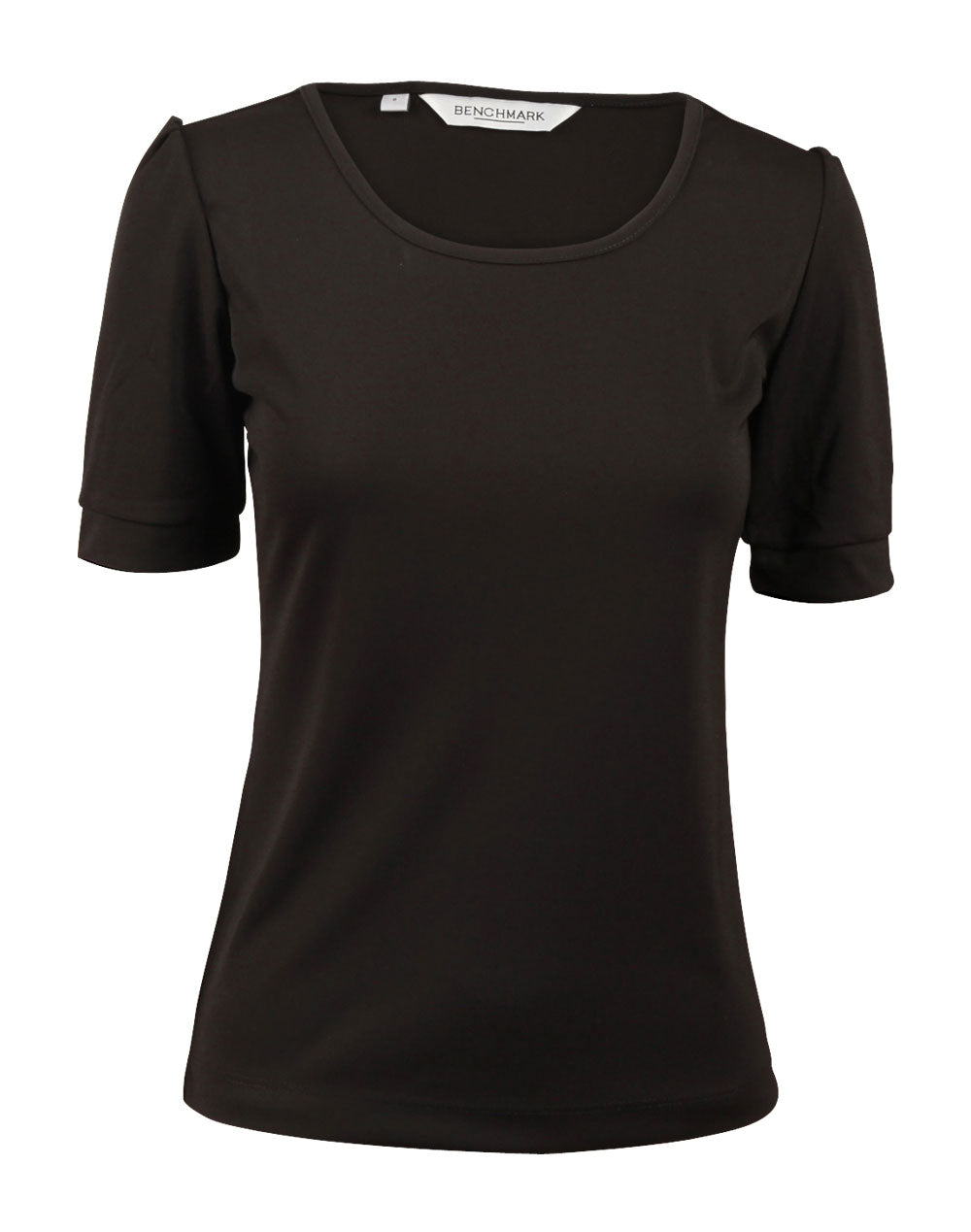 Women's Scoop Neck T-Top - Black - Front