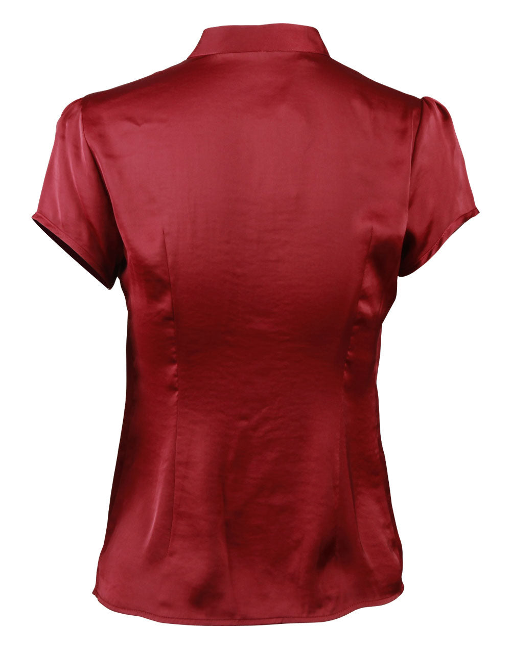 Women's Tie Neck Blouse - Shiraz - Back