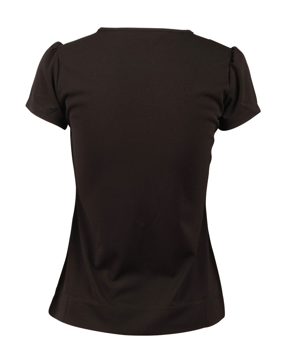 Women's Ruffle Front Blouse - Black - Back
