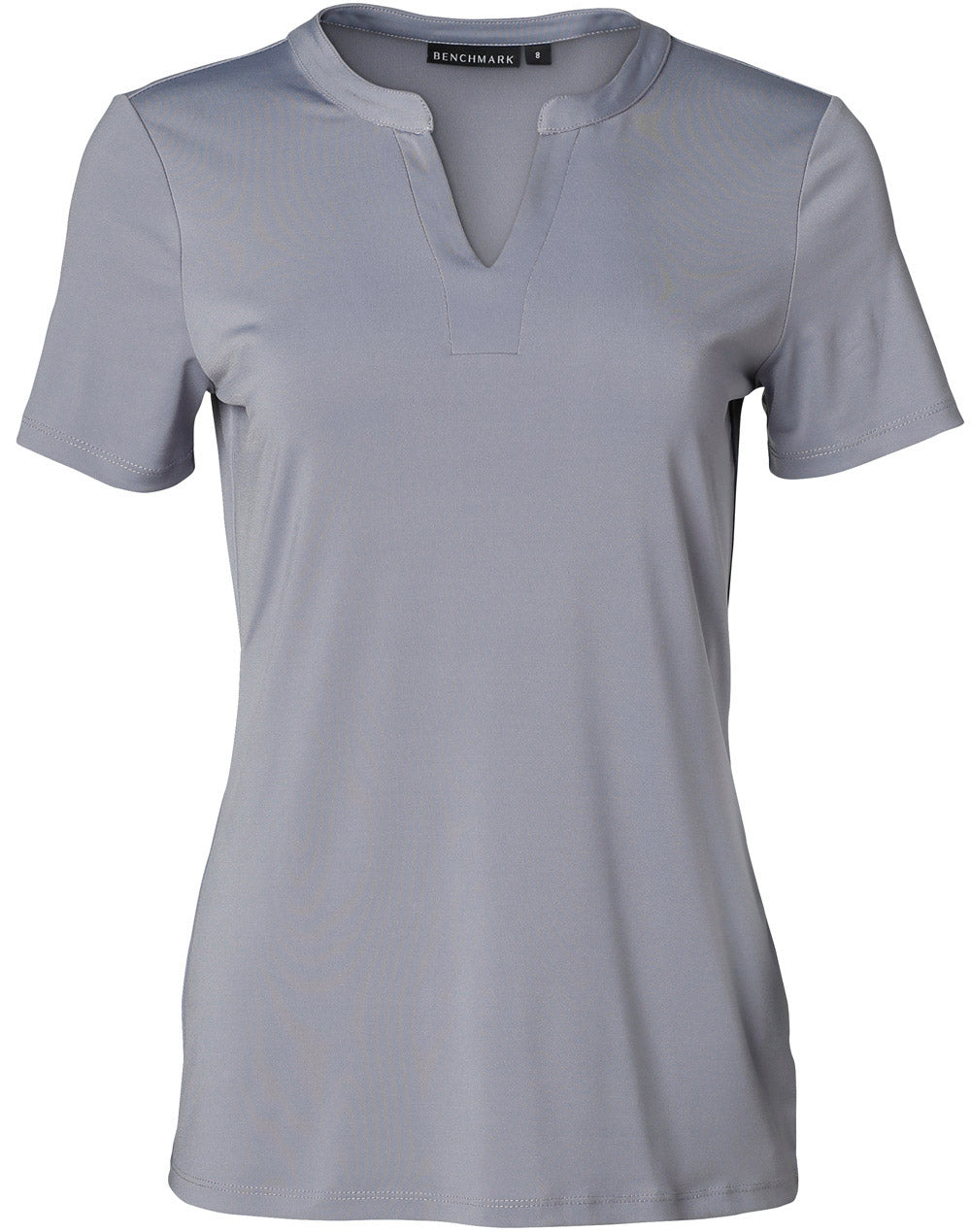 Ladies Short Sleeve Knit Top Sofia - Dusk Grey - Front