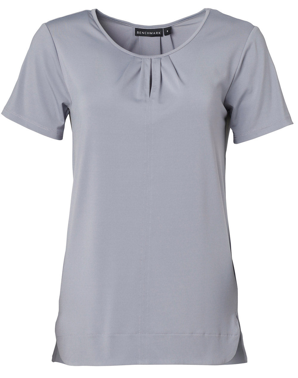 Ladies Short Sleeve Top Julia - Dusk Grey - Front