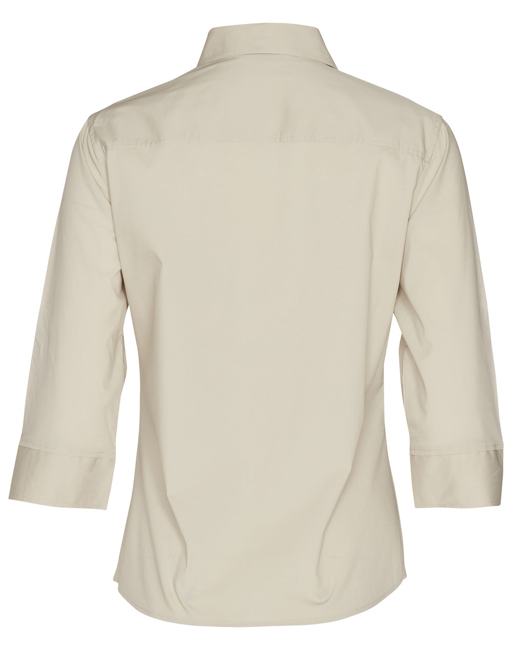 Women's 3/4 Sleeve Military Shirt - Sand - Back
